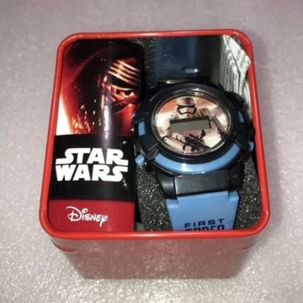 Disney Star Wars Stormtrooper Kids Watch Collectible Tin Digital Quartz New